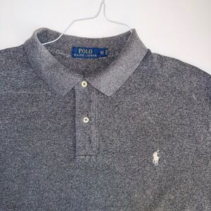 Polo Ralph Lauren Mens 2XLTall Charcoal Gray Cotton Short Sleeve Polo Shirt